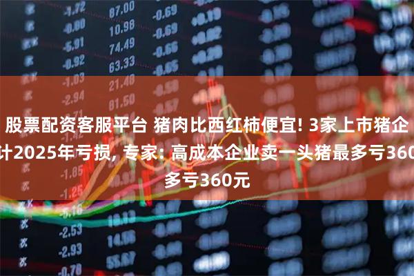 股票配资客服平台 猪肉比西红柿便宜! 3家上市猪企预计2025年亏损, 专家: 高成本企业卖一头猪最多亏360元