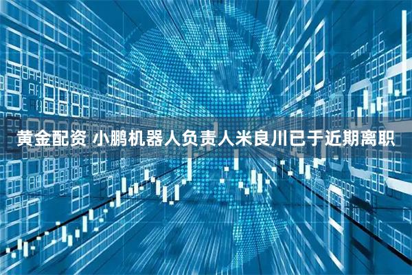 黄金配资 小鹏机器人负责人米良川已于近期离职